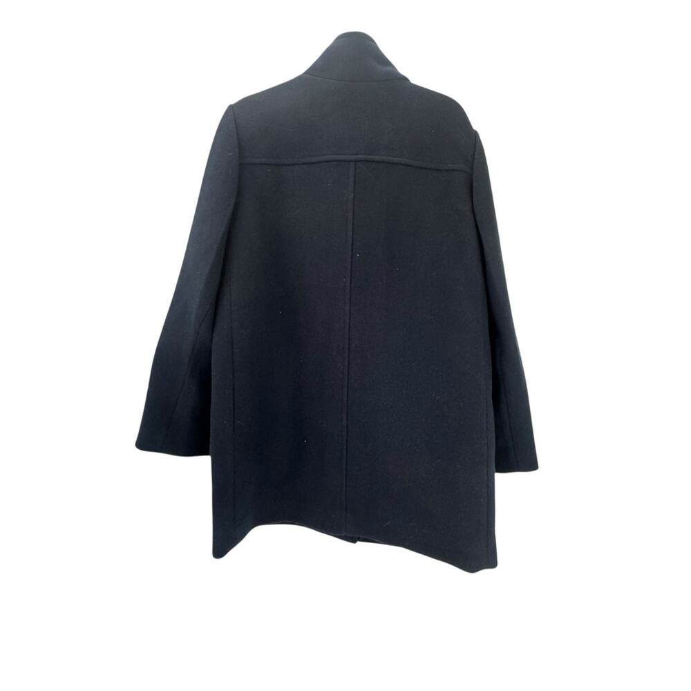 J. Crew Women's Long Sleeve City Coat with Button Neck Navy Blue Size 16 NWT - Picture 6 of 12